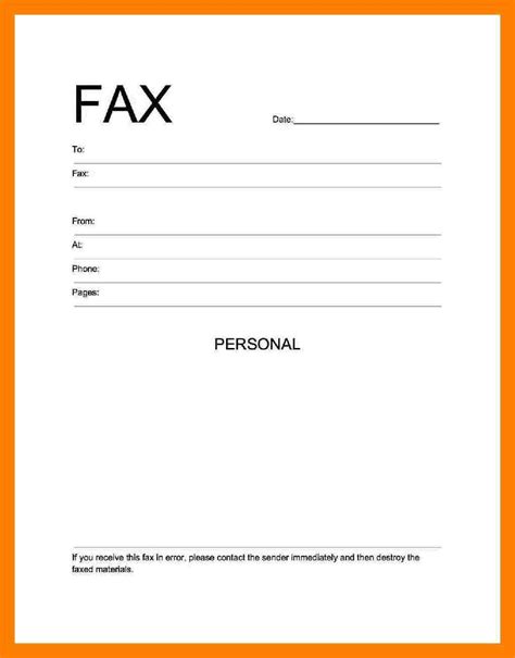 Printable Fax Cover